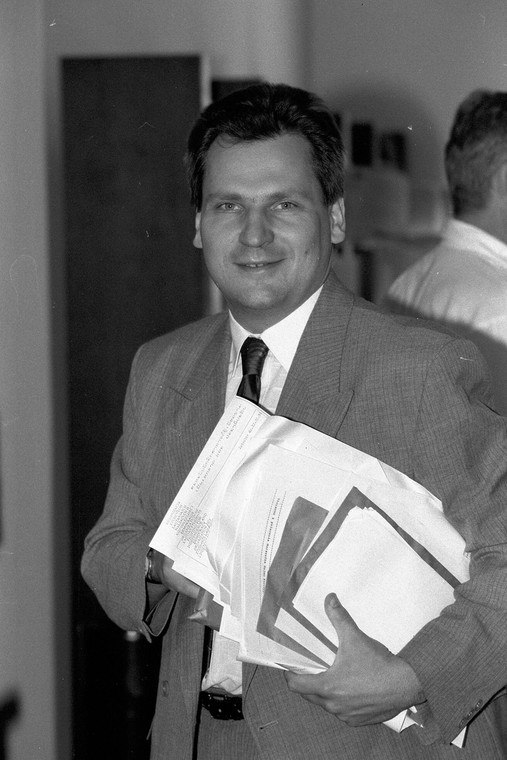 Aleksander Kwaśniewski w Sejmie, 4 czerwca 1992 r.