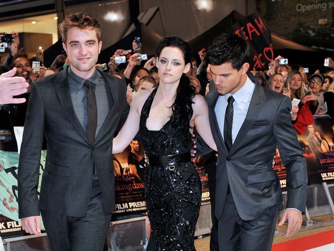 Robert Pattinson, Kristen Stewart i Taylor Lautner w Londynie
