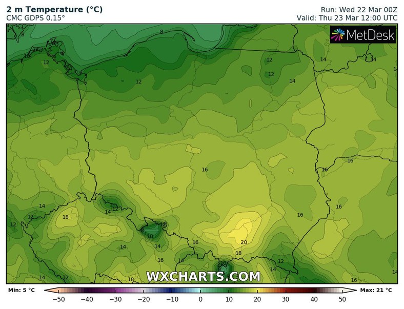 W Małopolsce temperatura wzrośnie do ok. 20 st. C