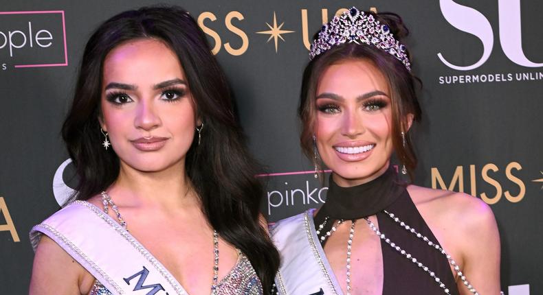 Miss USA Noelia Voigt and Miss Teen USA UmaSofia Srivastava both gave up their crowns this week.Chance Yeh/Getty Images for Supermodels Unlimited