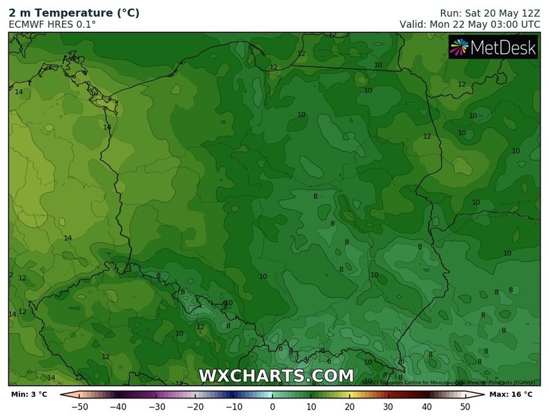 W nocy temperatura spadnie do 7-14 st. C