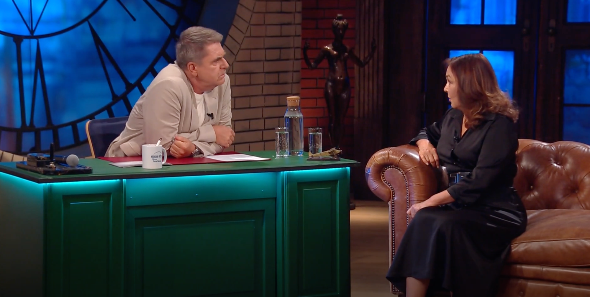 Dagmar Sanitrová v talkšou Neskoro večer.