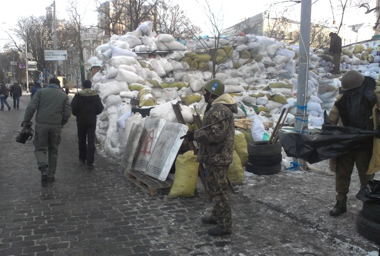 Majdan w Kijowie na Ukrainie