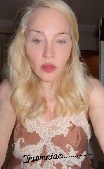 Capture d'écran du profil Instagram de Madonna