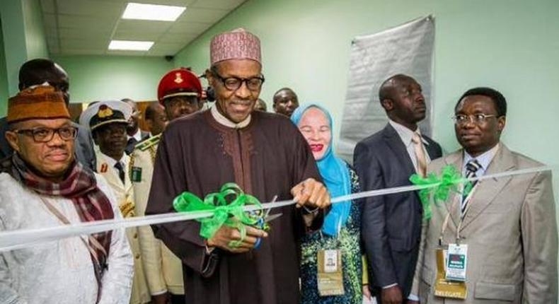 President Muhammadu Buhari commissions the Nigerian Immigration centre in South Africa on Monday, June 15, 2015