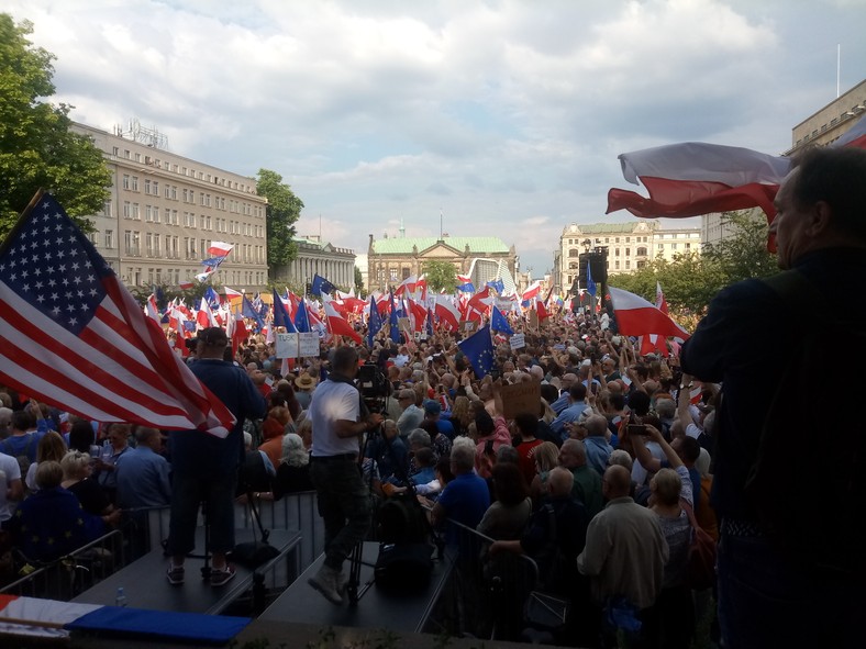 Wiec z udziałem Donalda Tuska w Poznaniu