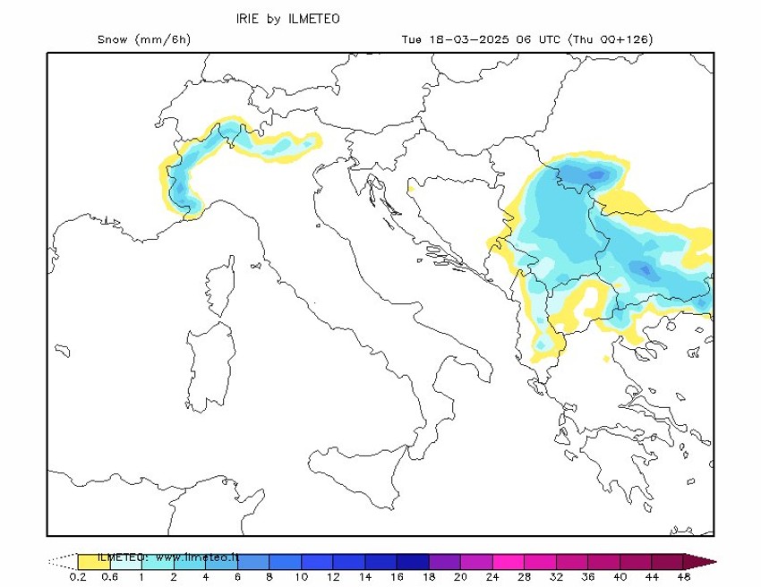 Očekuju se susnežica i sneg u utorak 18. marta
