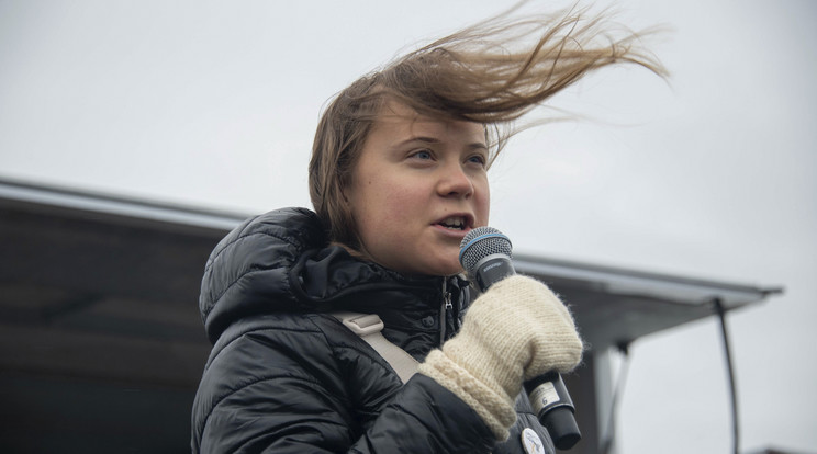 Szélerőművek ellen tüntet Greta Thunberg /Fotó: Northfoto