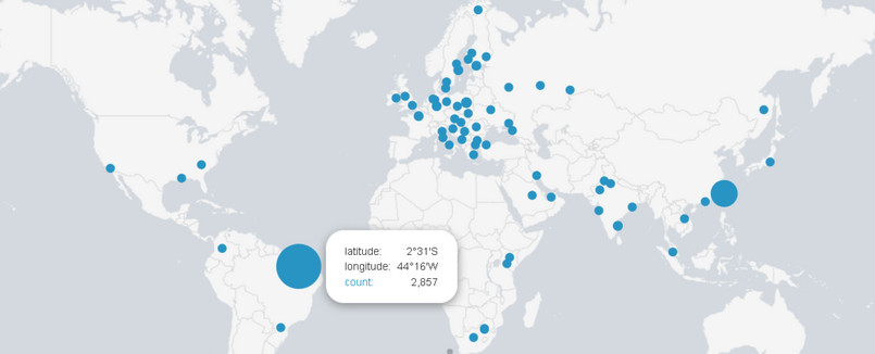 Mapa miejsc, w których udało się zapobiec atakom WannaCry
