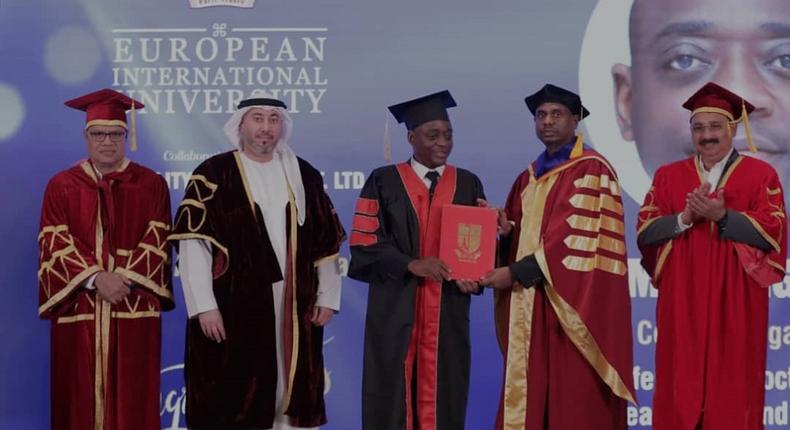 Hamis Kiggundu graduated from the European International University (EIU) in Paris