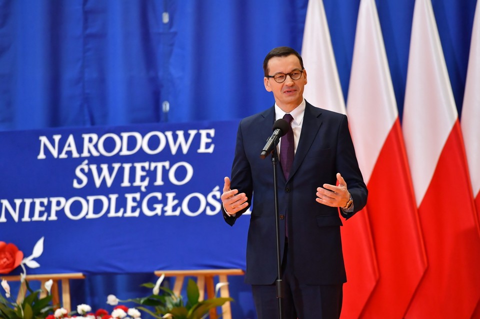 Mateusz Morawiecki w szkole w Radzyminie