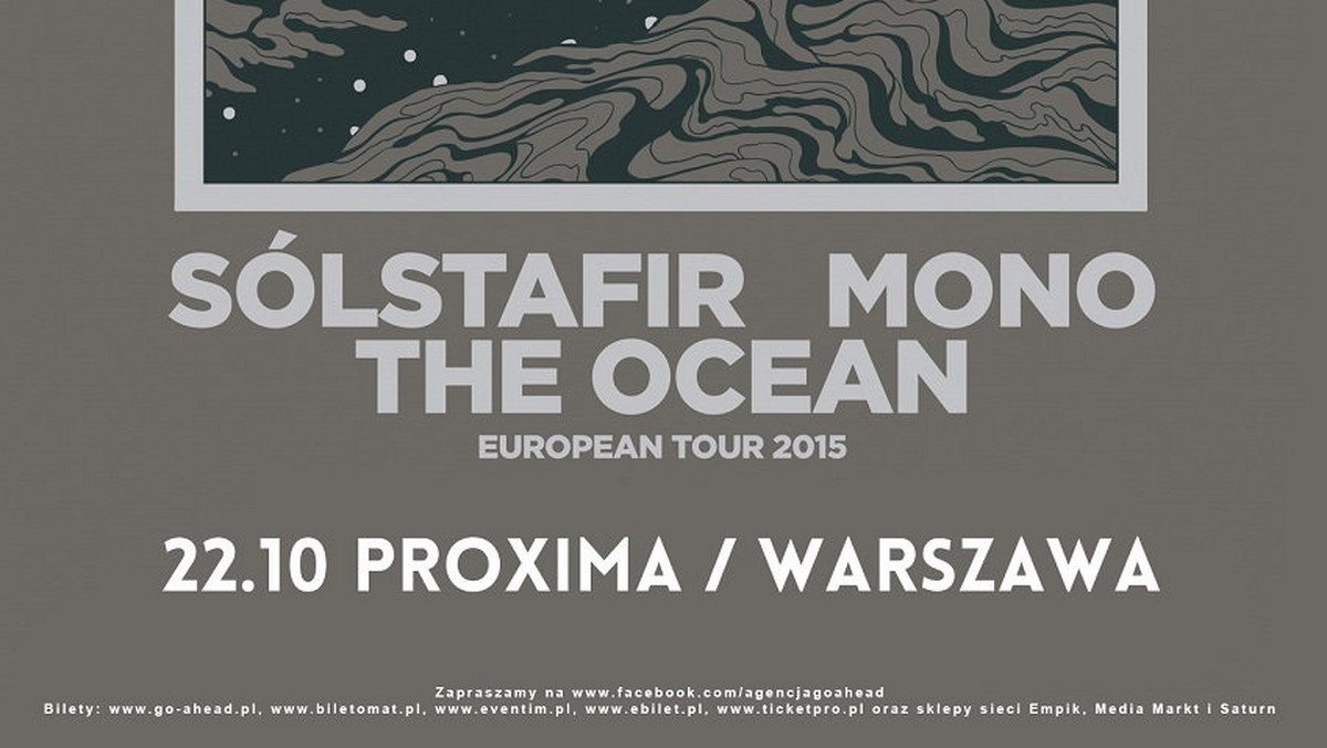 Islandzka grupa Sólstafir oraz niemiecki The Ocean dołączają do Mono i wspólnie zagrają w Warszawie 22 października. Bilety na koncert trafiły już do sprzedaży.