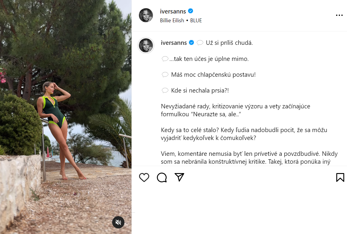 Ivana Gáborík posiela odkaz kritikom.