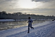 bieganie po śniegu, jogging, zima