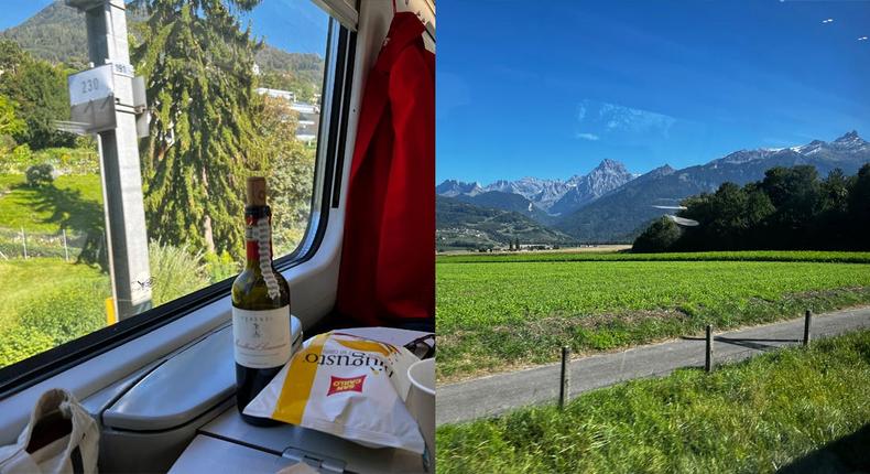 I took a beautiful train route through Switzerland and Italy. Kelsey Glennon
