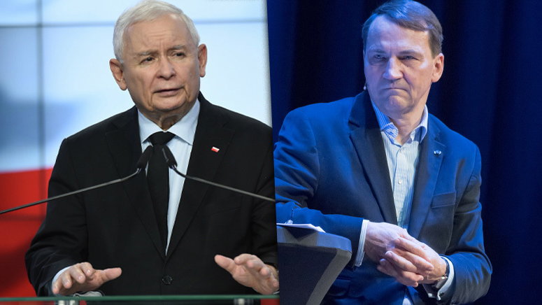 Jarosław Kaczyński i Radosław Sikorski