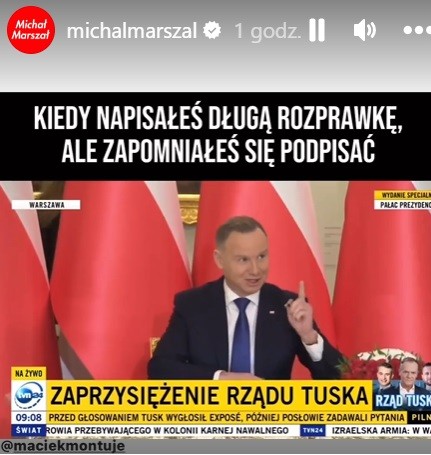 Mem z Andrzejem Dudą