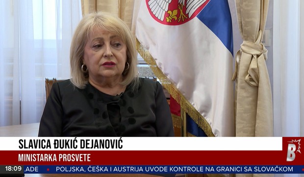 Ministarka prosvete Slavica Đukić Dejanović 