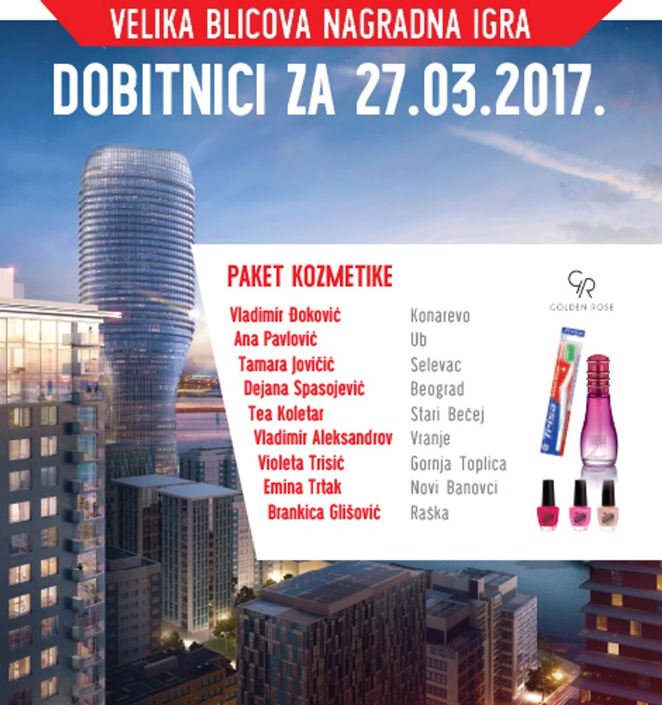 Srećni dobitnici 27.03.