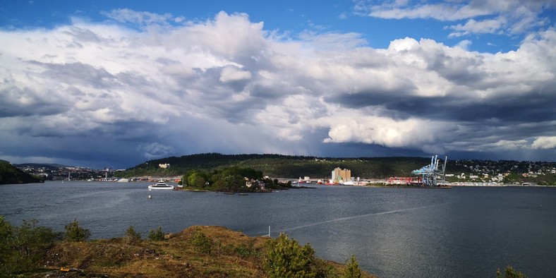 Utsikten fra øya Gressholmen, som jeg nådde med ferge