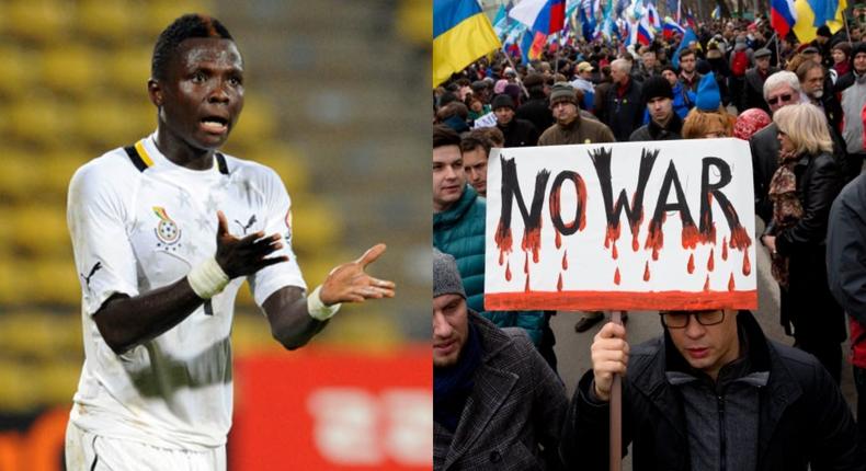 Inkoom becomes first Ghanaian footballer to openly support Ukraine amid Russian invasion