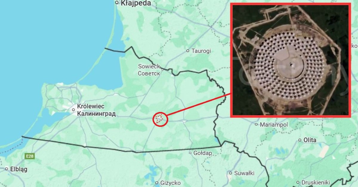 Tajemnicza instalacja wojskowa Rosji pod granicą Polski! Ma 1,6 km średnicy