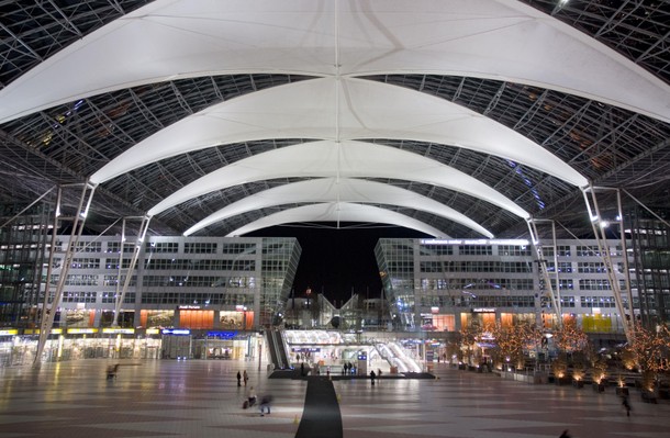 roof structure on the airport in Munich