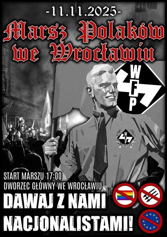 Plakat "Dawaj z nami nacjonalistami!"