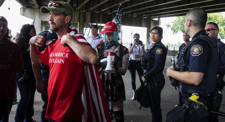 Portland Protests: Far-Right Groups and Antifa Face Off as Trump Weighs In