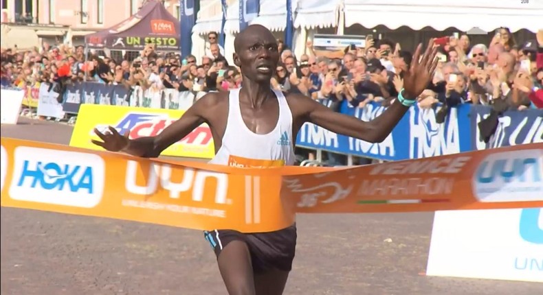  Venice marathon winner Solomon Mutai