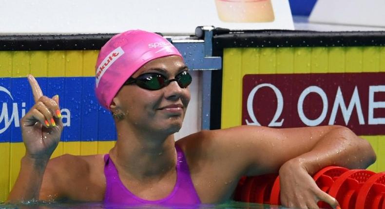 Russia's Yuliya Efimova clocked 1min 04.36sec in the semi-finals at the world aquatics championships