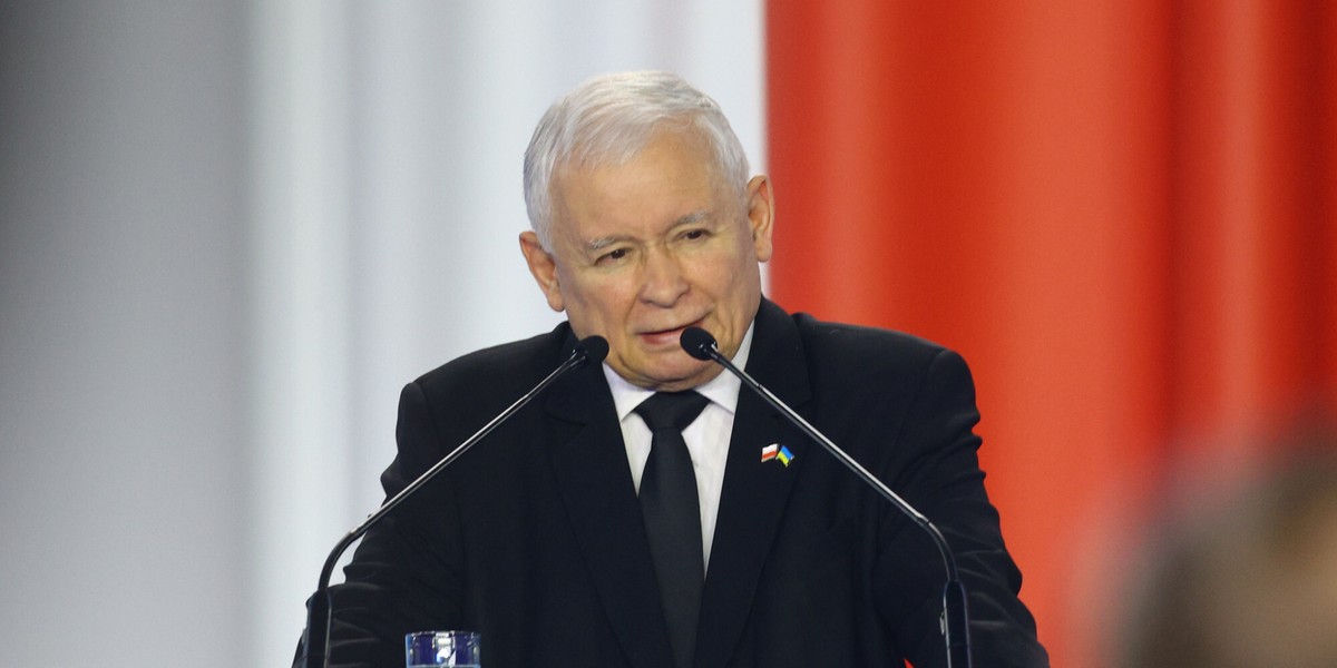 Jarosław Kaczyński zachwalał inwestycję w Centralny Port Komunikacyjny.