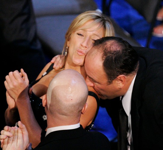 James Gandolfini i Edie Falco na gali Emmy w 2007 roku