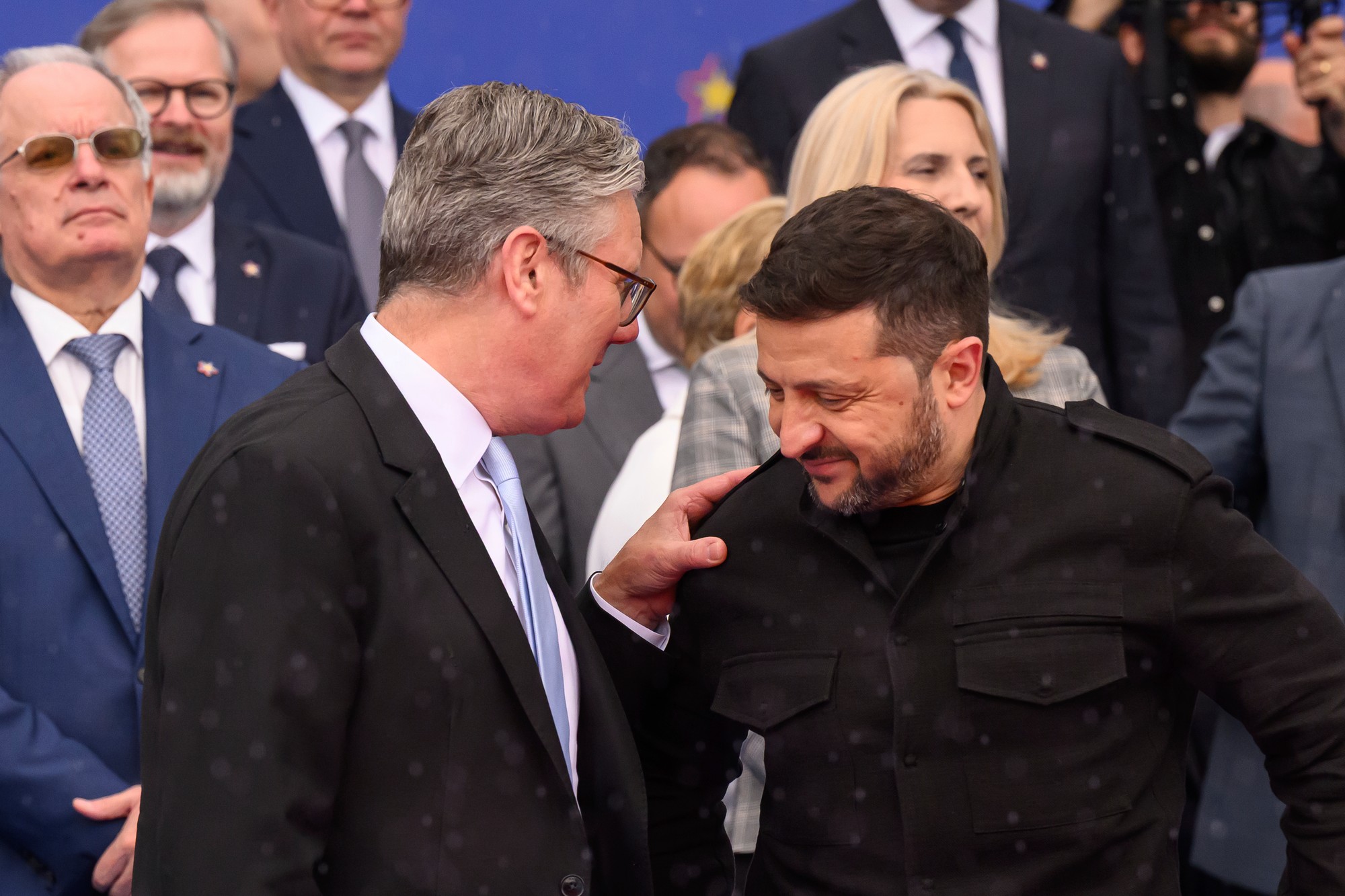 Britský premiér Keir Starmer a ukrajinský prezident Volodymyr Zelenskyj.