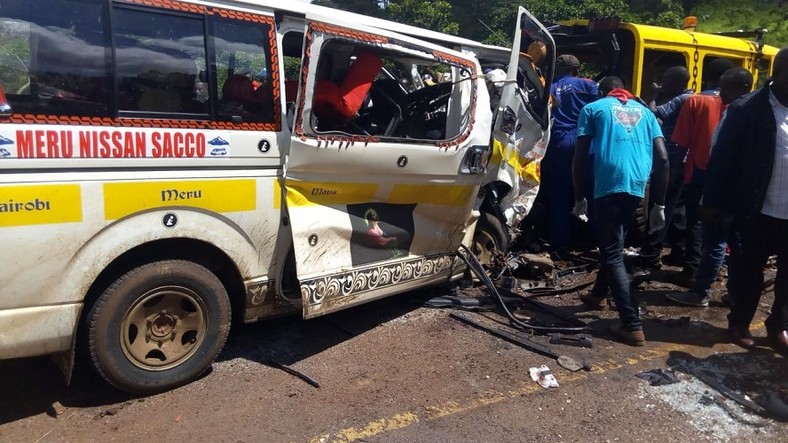 5 dead after two 14-seater matatus collide head-on along Embu-Meru highway