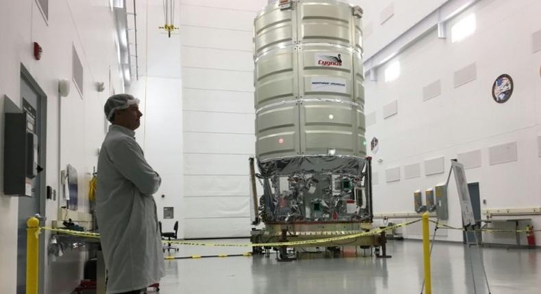 La capsule Cygnus, au centre de la Nasa à Wallops Island, en Virginie, le 24 octobre 2018