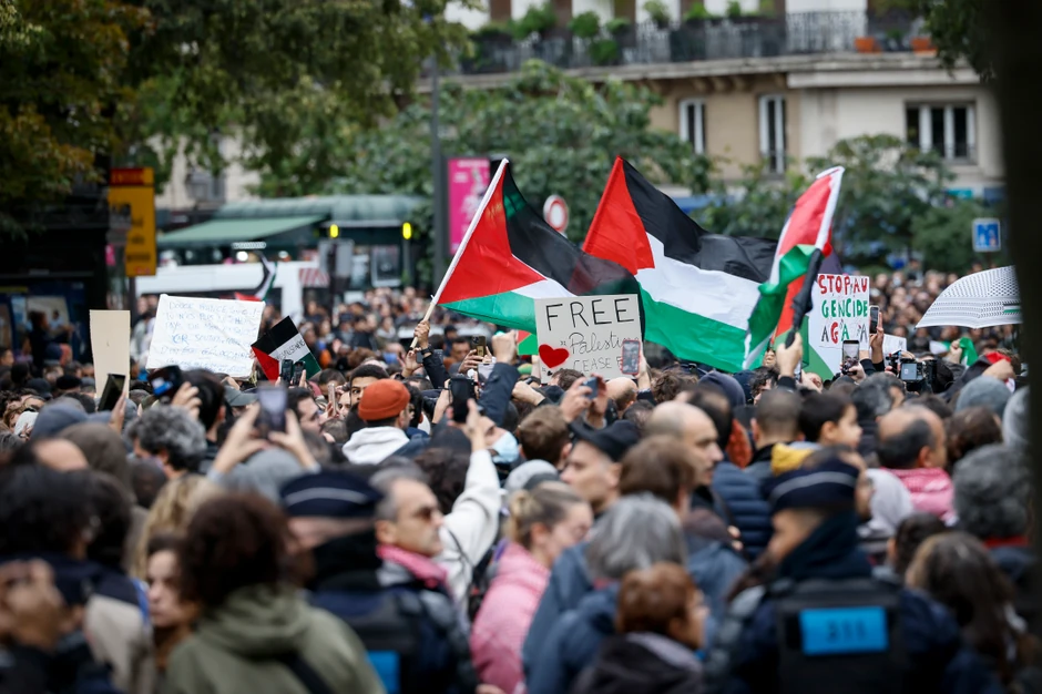 Protest podrške Palestincima u Parizu 28. oktobra