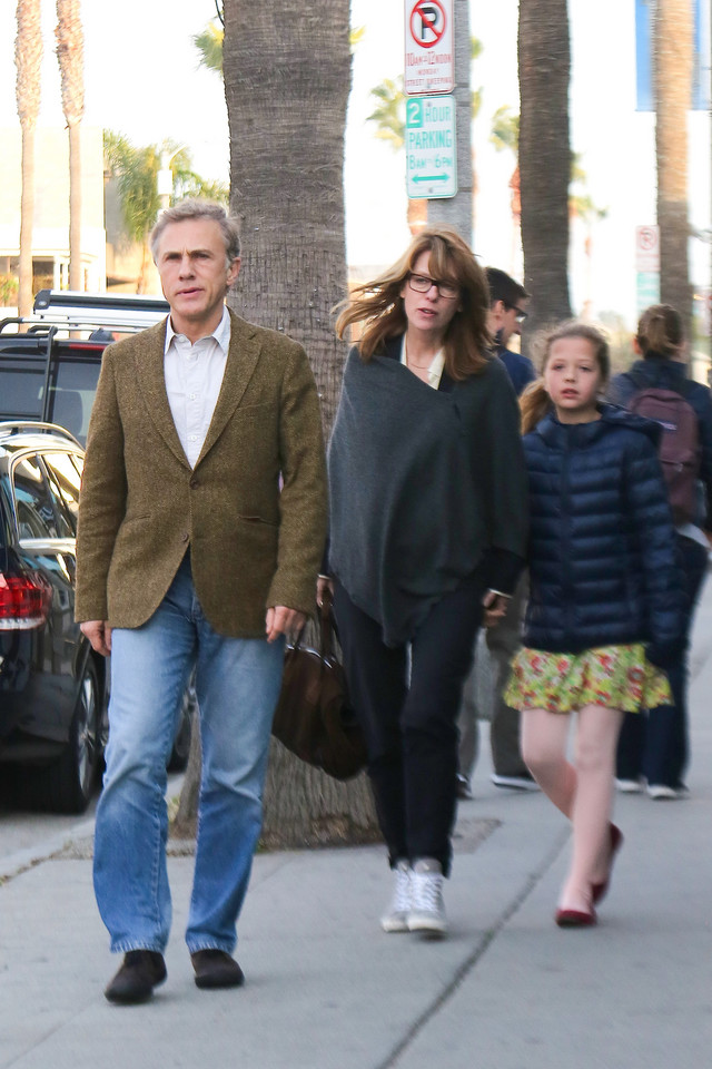 Christoph Waltz z żoną i córką