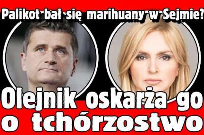 Palikot bał się marihuany w Sejmie? Olejnik oskarża go o tchórzostwo