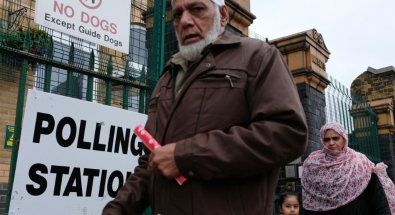 People turn out to vote in east London in the UK general election held in the shadow of terror attacks