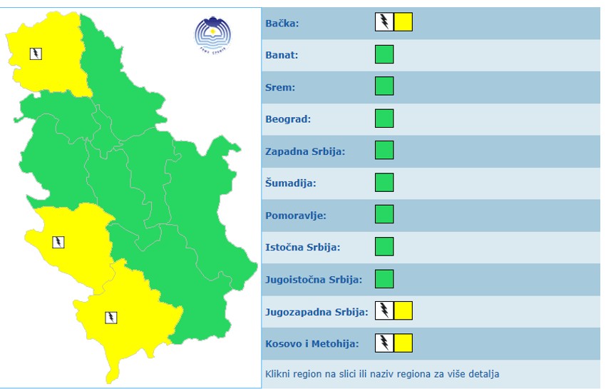Meteoalarm za 17. jun 