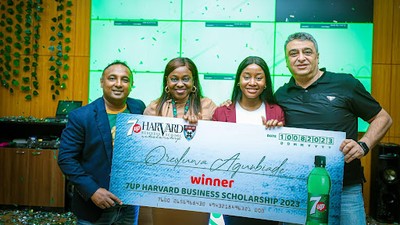 SBC unveils Oreoluwa Agunbiade as 7up Harvard Business School Scholarship winner.