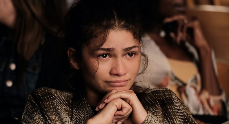 Zendaya as Rue on the season two finale of Euphoria.Eddy Chen/HBO