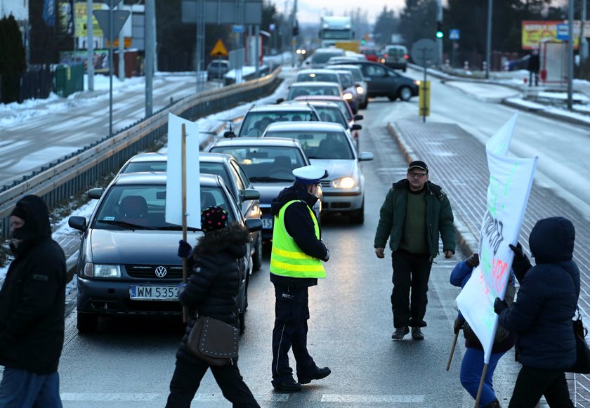 Protest w Dębem Wielkim