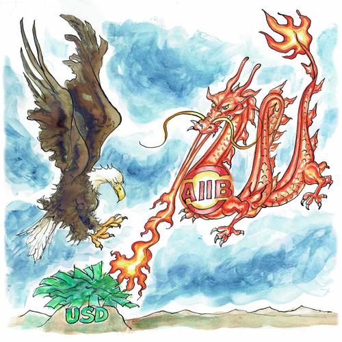 Azjatycka, wspierana przez Azjatycki Bank Inwestycji Infrastrukturalnych cyfrowa waluta rezerwowa obniży indeks dolara amerykańskiego o 20% i spowoduje spadek wartości dolara o 30% w stosunku do złota. Aby stawić czoła pogłębiającej się rywalizacji handlowej i słabościom związanym z rosnącymi zagrożeniami ze strony Stanów Zjednoczonych w odniesieniu do dolara amerykańskiego i kontroli nad finansami światowymi, Azjatycki Bank Inwestycji Infrastrukturalnych utworzy nowe aktywo rezerwowe, azjatyckie prawo ciągnienia, czyli ADR, przy czym 1 ADR odpowiadać będzie 2 dolarom amerykańskim, co uczyni z ADR największą jednostkę walutową na świecie. Celem tego posunięcia jest dedolaryzacja handlu regionalnego. Lokalne gospodarki zawrą wielostronne porozumienie w sprawie prowadzenia całego handlu w tym regionie wyłącznie w ADR, przy czym najwięksi eksporterzy ropy naftowej - Rosja i kraje OPEC - chętnie podpiszą taką umowę ze względu na rosnące uzależnienie od rynku azjatyckiego. Redenominacja znacznej części światowego handlu i oddzielenie jej od dolara amerykańskiego spowoduje, że Stany Zjednoczone będą odnotowywać coraz mniejszy napływ środków na finansowanie swojego podwójnego deficytu. W ciągu zaledwie kilku miesięcy USD straci na wartości 20% w stosunku do ADR i 30% w stosunku do złota, przez co cena złota spot w 2020 r. znacznie przekroczy 2 000 USD za uncję.