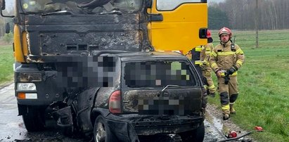 Okropna tragedia w Czarnej Sędziszowskiej. Auta zamieniły się w kule ognia