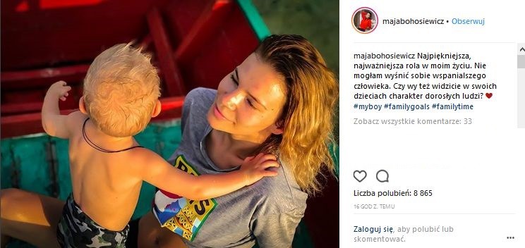 Maja Bohosiewicz z synem w Tajlandii