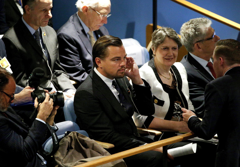 Leonardo DiCaprio na forum ONZ w Nowym Jorku
