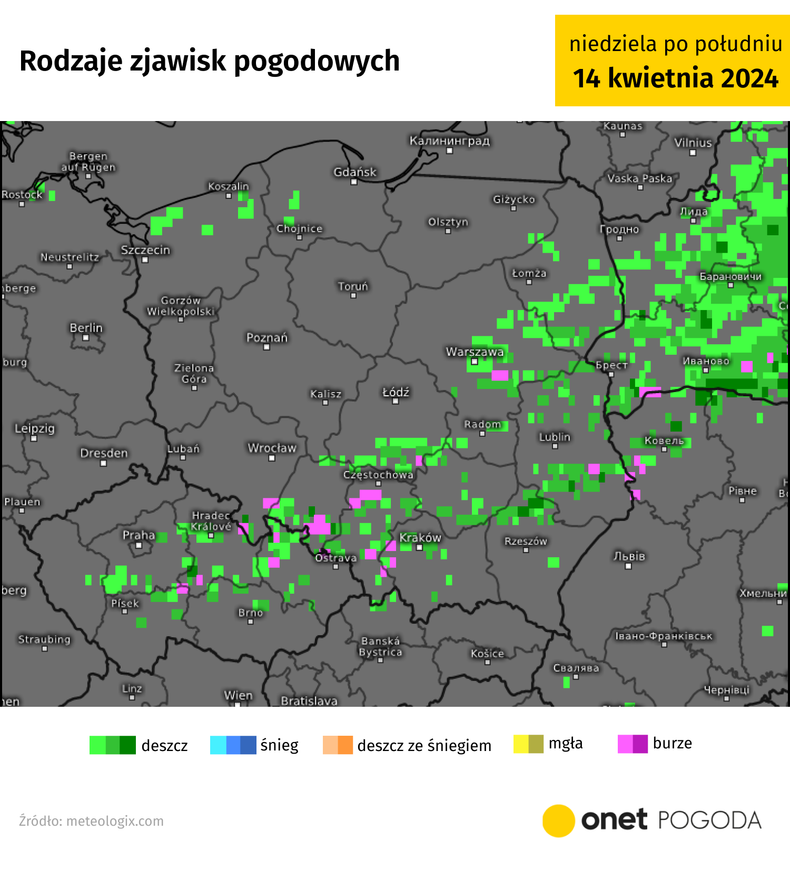 W niedzielę przez Polskę przejdzie burzowy front