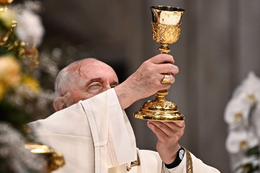 Easter vigil Mass in Saint Peter's Basilica at the Vatican